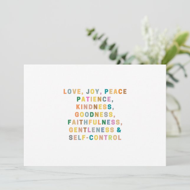 Positive | LOVE, JOY, PEACE  Invitation (Standing Front)