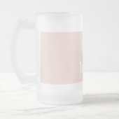  Positive Love Yourself Today Pastel Pink Quote  Frosted Glass Beer Mug (Left)