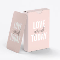 Positive Love Yourself Today Pastel Pink Quote
