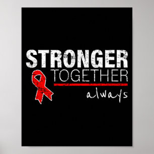 Positive Message For Women Men Heart Disease Aware Poster
