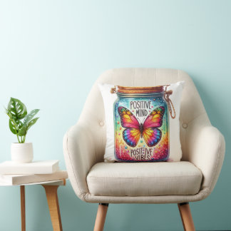 Positive Mind - Positive Vibes Throw Pillow