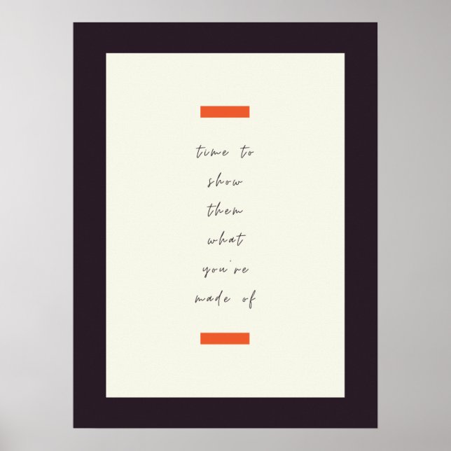 Positive Mindset Inspirational/Motivational Quote Poster (Front)