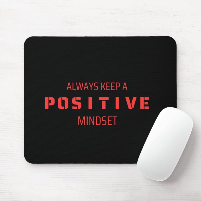 Positive Mindset  Mouse Pad (With Mouse)