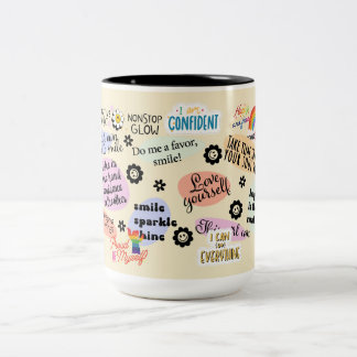 Positive mindset Two-Tone coffee mug