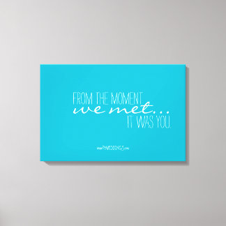Positive Motivation Wedding Poster Turquoise Canvas Print