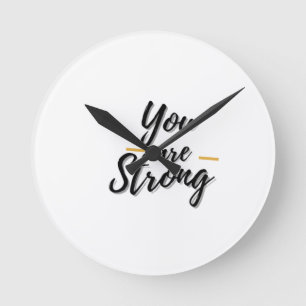 Positive Motivational Design Round Clock