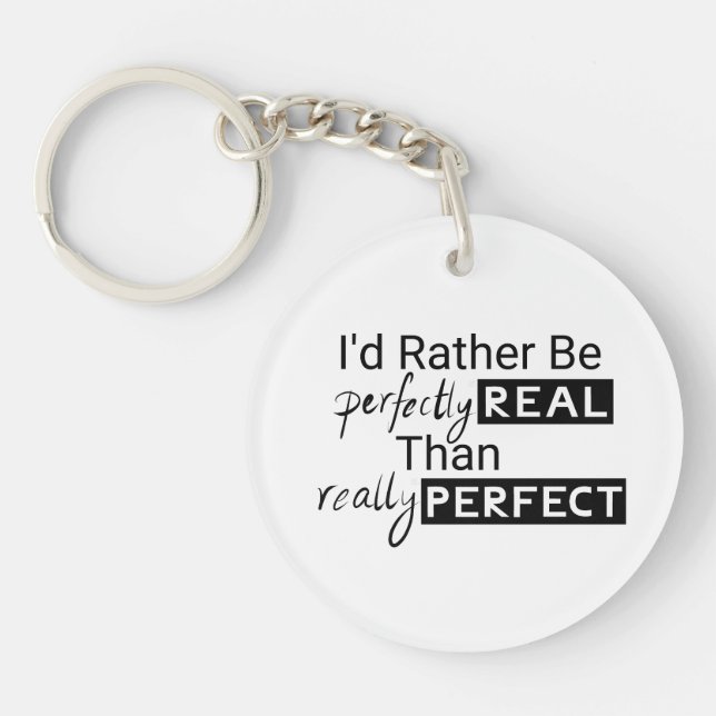 Positive Motivational Quote text Keychain (Front)