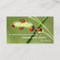 Positive motivational quote with little ladybugs