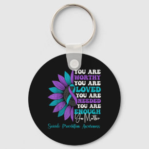Positive Motivational Suower Prevention Awareness Keychain