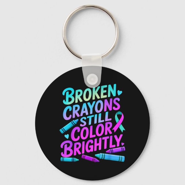 Positive Motivational Support Prevention Awareness Keychain (Front)