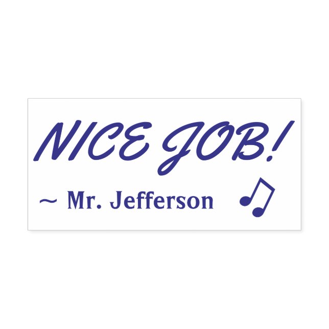 Positive "NICE JOB!" Marking Rubber Stamp (Design)