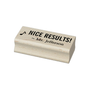 Positive "NICE RESULTS!" Educator Rubber Stamp