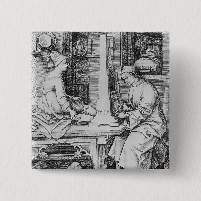 Positive Organ 2 Inch Square Button (Front)