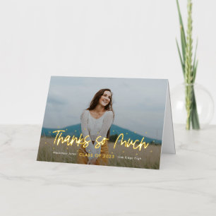 Positive Outlook FOIL Graduation Thank You Card