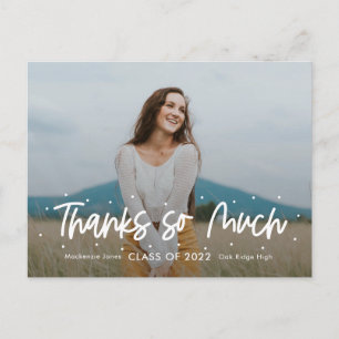 Positive Outlook Graduation Photo Thank You Postcard