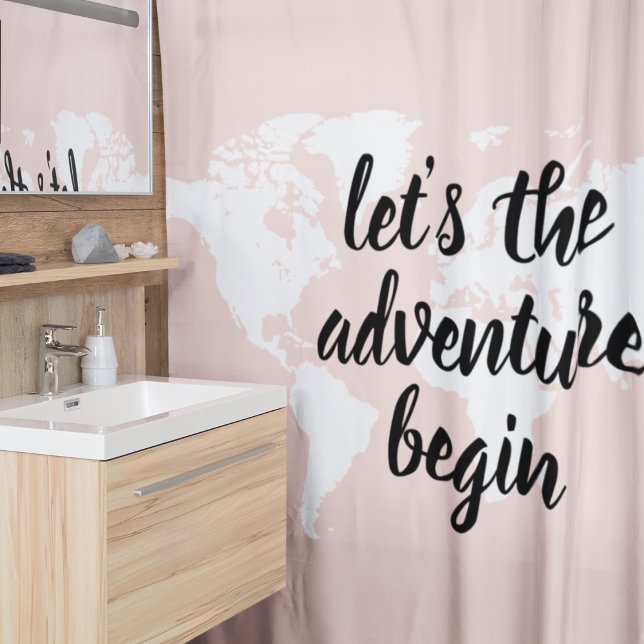 Positive Pink Let's The Adventure Begin World Map  (Creator Uploaded)