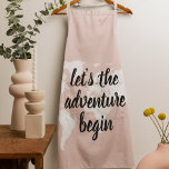 Positive Pink Let's The Adventure Begin World Map  Apron<br><div class="desc">Positive Pink Let's The Adventure Begin World Map</div>