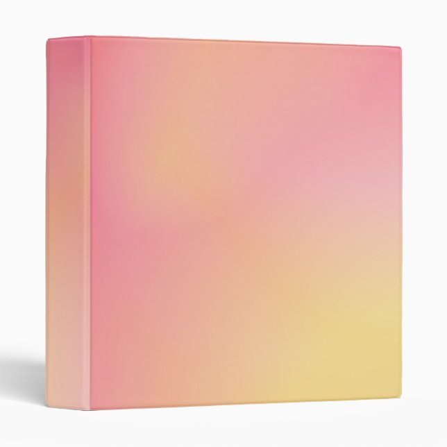 Positive Pink Peach Gradient Aesthetic  Binder (Front/Spine)