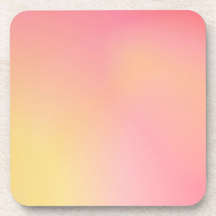 Positive Pink Peach Gradient Aesthetic  Coaster