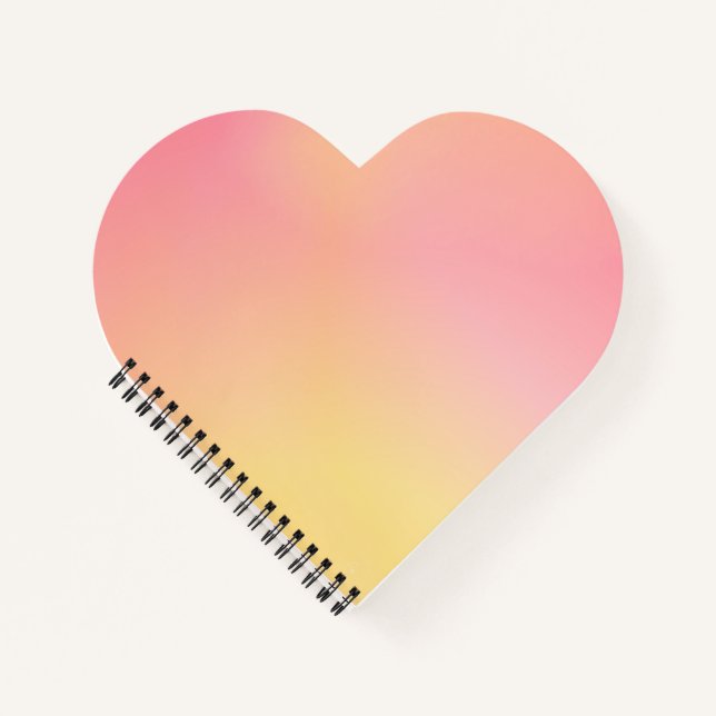 Positive Pink Peach Gradient Aesthetic  Notebook (Front)
