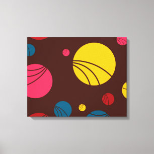 Positive, playful, happy, modern, cool circles art canvas print