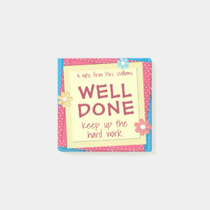 Positive Post It Notes For Students   Well Done
