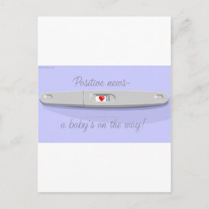 POSITIVE PREG TEST POSTCARD