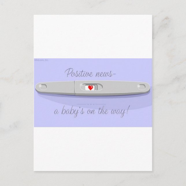 POSITIVE PREG TEST POSTCARD (Front)