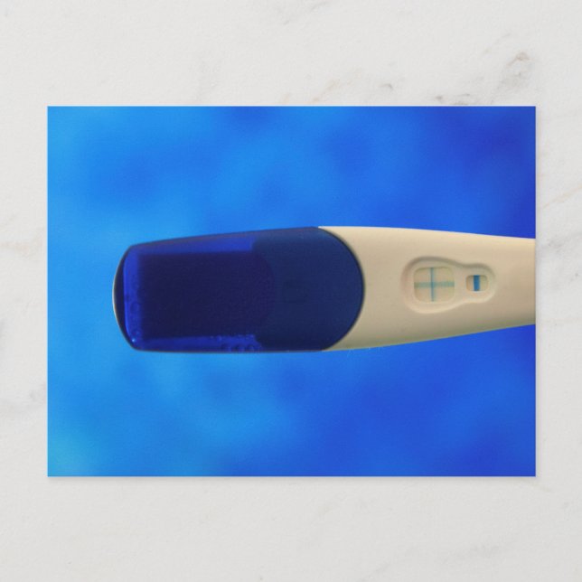 Positive Pregnancy Test Announcement Postcard (Front)