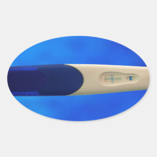 Positive Pregnancy Test Oval Sticker