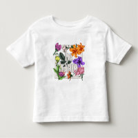 Positive quote Be Happy and garden flowers