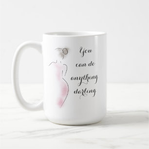 Positive Quote Feminine Silhouette Motivation Mug