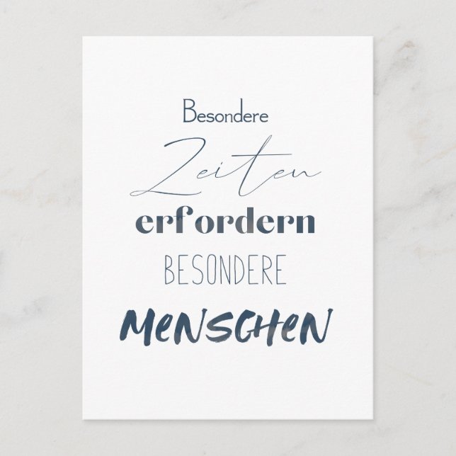 Positive quote on a postcard (Front)