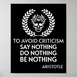 Positive Quote Stoic Philosophy Aristotle Stoicism Poster