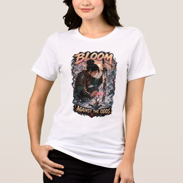 Positive Quotes Floral Women's Tee (Front)