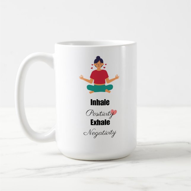 Positive quotes typography  coffee mug (Left)