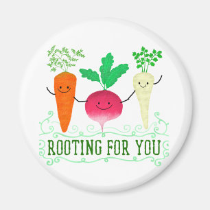Positive Root Pun - Rooting for you Magnet