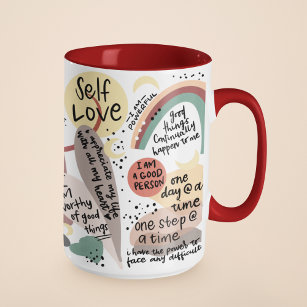 Positive Self Love Affirmations Graphics Mug
