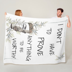 Positive Self-Worth Affirmation Fleece Blanket