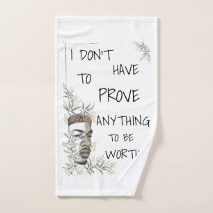 Positive Self-Worth Affirmation Hand Towel