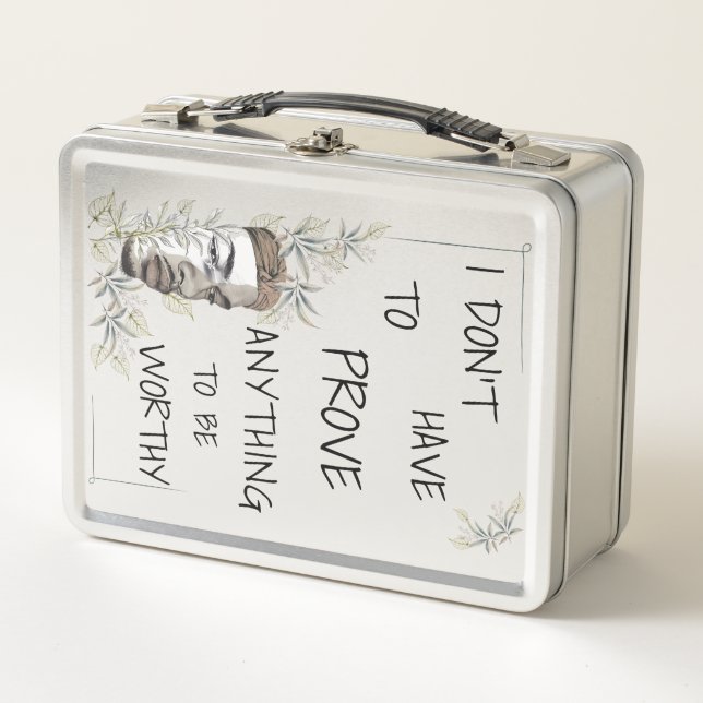 Positive Self-Worth Affirmation Metal Lunch Box (Front)