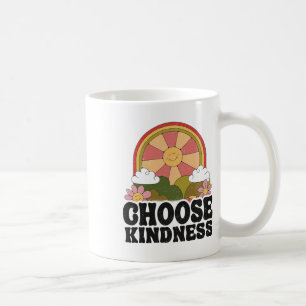 Positive Sun Peace Hippie Retro Choose Kindness Ea Coffee Mug