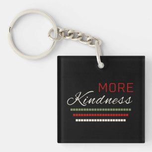 Positive text design keychain