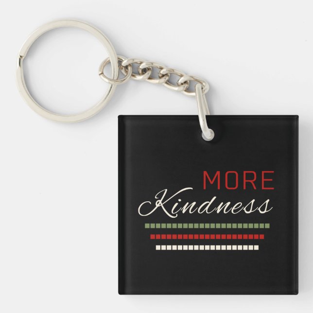 Positive text design keychain (Front)