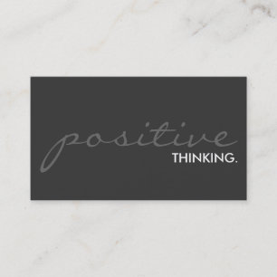 positive thinking. (colour customizable) business card