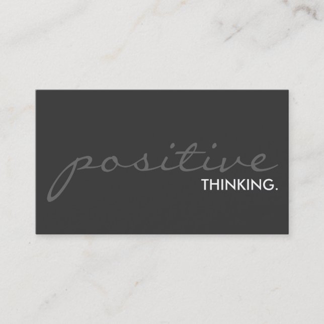 positive thinking. (colour customizable) business card (Front)
