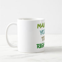 Positive thinking logo message colours green