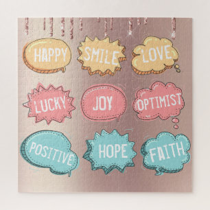 Positive Thinking Puzzle - Custom Text