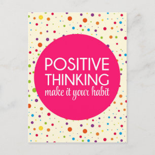 Positive Thinking Quote Postcard