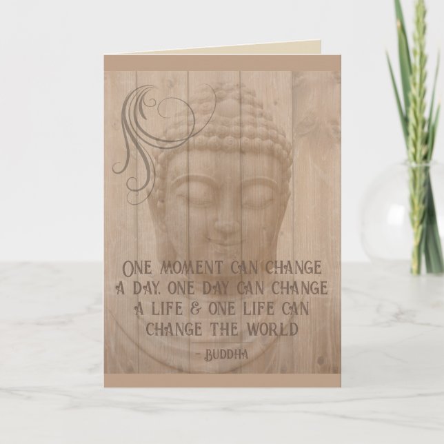 Positive Thought Daily Affirmation Buddhist Saying Card (Front)